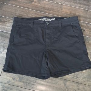 Super stretch american eagle black shorts